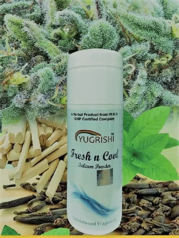 Yugrishi Fresh & Cool Talcum Powder 150 Gm - Image 3